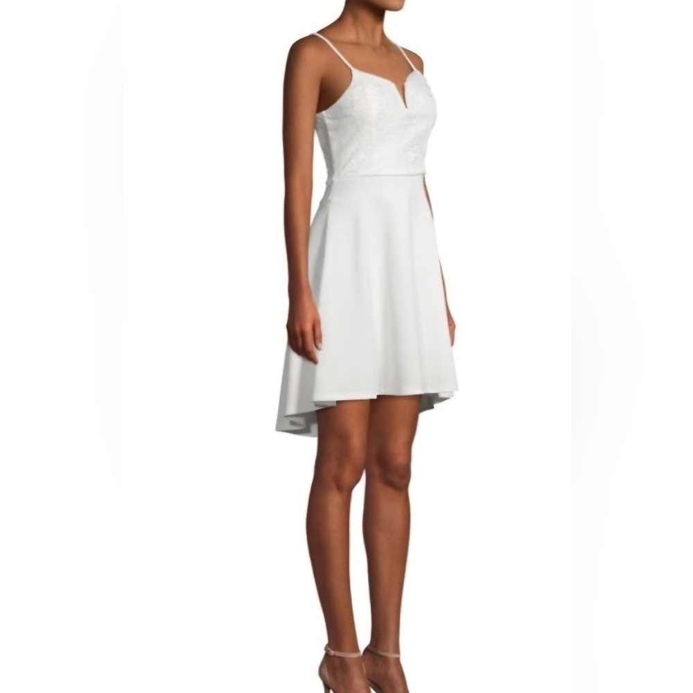 Almost Famous Lacy White Sleeveless Dress Juniors size 11-13